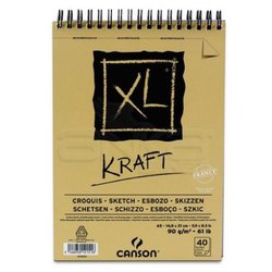 Canson XL Kraft Spiralli Eskiz Defteri 90g - Thumbnail