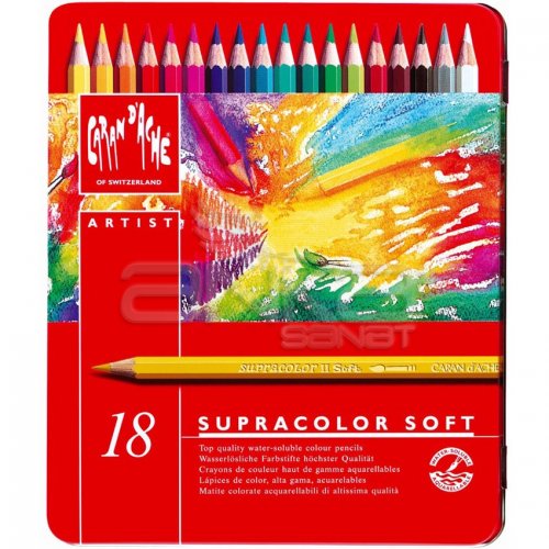 Caran dAche Supracolor Soft Aquarelle 18li Sulu Boya Kalem Seti