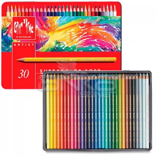 Caran dAche Supracolor Soft Aquarelle 30lu Sulu Boya Kalem Seti