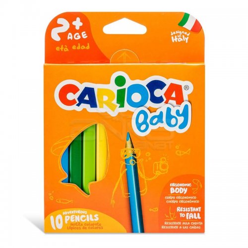 Carioca Baby Jumbo Üçgen Kuru Boya Kalemi 10lu 42819