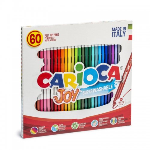 Carioca Joy Süper Yıkanabilir Keçeli Boya Kalemi 60lı 41015