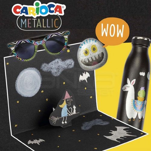 Carioca Metallic Ready Tempera Süper Yıkanabilir Parmak Boyası 6x25ml KO026