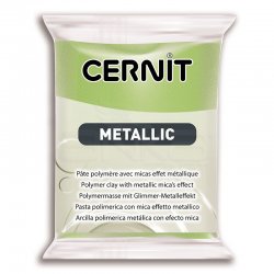 Cernit - Cernit Metallic Polimer Kil 56g 051 Green Gold