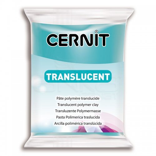 Cernit Translucent (Transparan) Polimer Kil 56g 280 Turquoise Blue