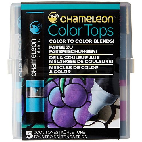 Chameleon Color Tops Marker Kalem 5li Set Cool Tones