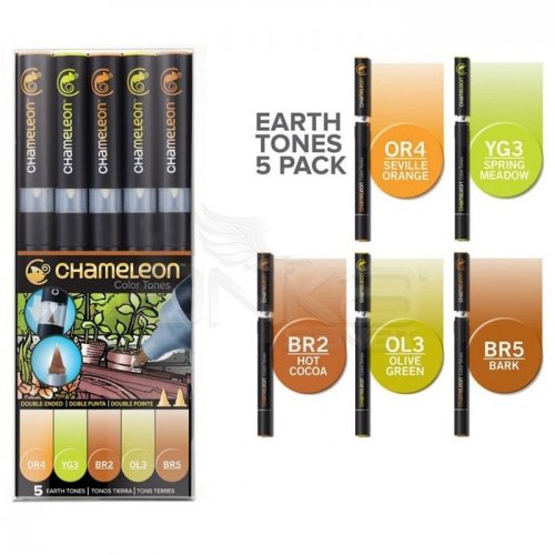 Chameleon Marker Kalem 5li Set Earth Tones