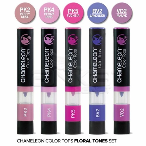 Chameleon Color Tops Marker Kalem 5li Set Floral Tones