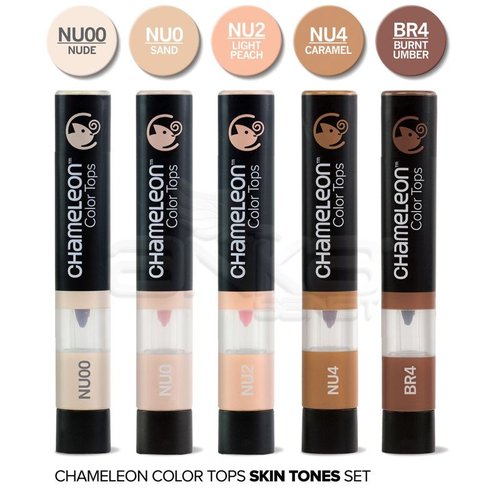 Chameleon Color Tops Marker Kalem 5li Set Skın Tones