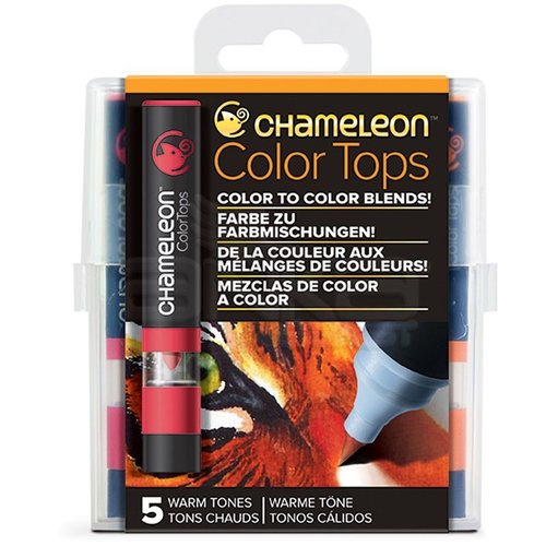 Chameleon Color Tops Marker Kalem 5li Set Warm Tones