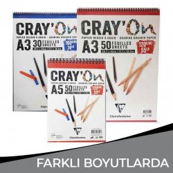 Clairefontaine - Clairefontaine Crayon Çizim Blok Spiralli 120g