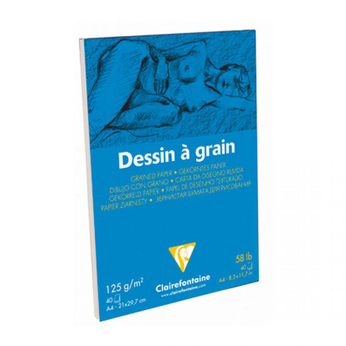 Clairefontaine Dessin a Grain İnce Dokulu Çizim Bloğu 125g 40 Yaprak