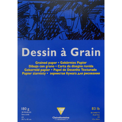 Clairefontaine Dessin a Grain İnce Dokulu Çizim Bloğu 180g 30 Yaprak