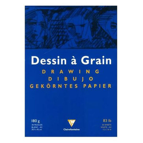 Clairefontaine Dessin a Grain İnce Dokulu Çizim Bloğu 180g 30 Yaprak