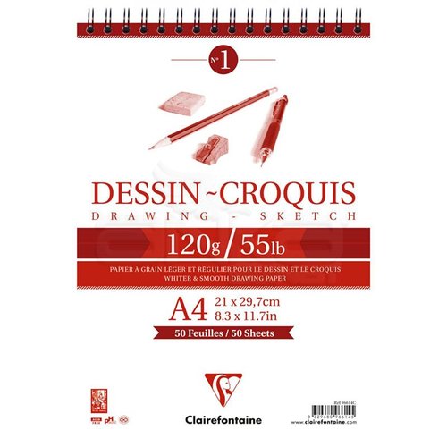 Clairefontaine Dessin Croquis Çizim Defteri 120g 50 Yaprak