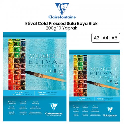 Clairefontaine Etival Cold Pressed Sulu Boya Blok 200g 10 Yaprak