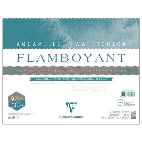 Clairefontaine Flamboyant Sulu Boya Blok 250g 31x41cm 10 Yaprak