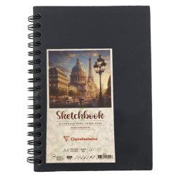 Clairefontaine Sert Kapak Spiralli Sketch Blok 120g 100 Yaprak - Thumbnail