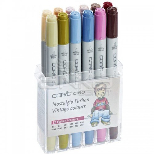 Copic Ciao Marker 12li Set Nostalgie Colors