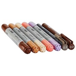 Copic Ciao Marker 5+2 Set People Doodle Kit - Thumbnail