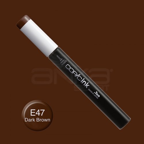 Copic İnk Refill 12ml E47 Dark Brown - E47 Dark Brown