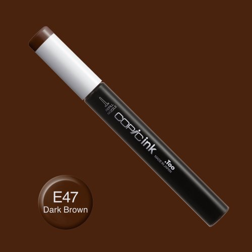 Copic İnk Refill 12ml E47 Dark Brown