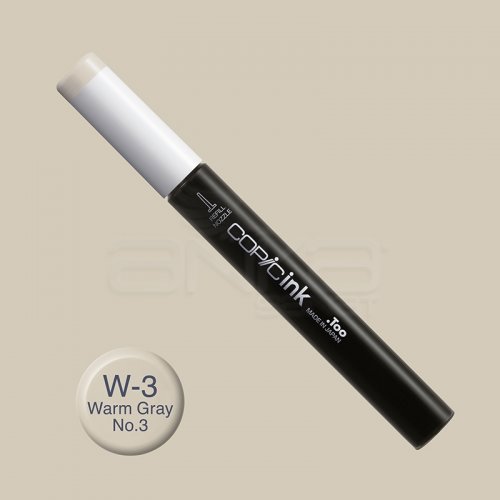 Copic İnk Refill 12ml W-3 Warm Gray 3 - W-3 Warm Gray No.3