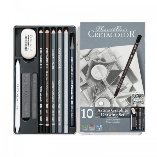 Cretacolor Artino Graphite Eskiz Seti 10lu Metal Kutu 40021