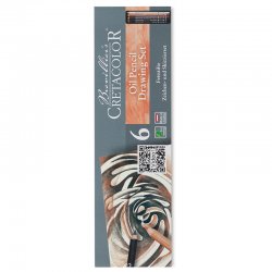 Cretacolor - Cretacolor Oil Pencils Drawing Set Yağlı Çizim Kalemleri 6lı Metal Kutu 40007 (1)