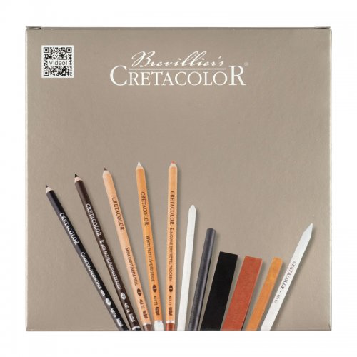 Cretacolor Passion Box Drawing Set Premium Çizim Seti Ahşap Kutu 25li 40041