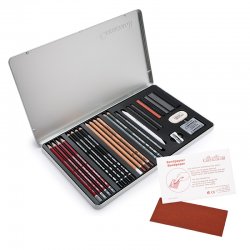 Cretacolor Teachers Choice Advanced Drawing Set Profesyonel Çizim Seti Metal Kutu 27 Parça 40042 - Thumbnail