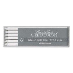 Cretacolor - Cretacolor Portmin Yedek Uç Kömür Fuzen Çubuk 5,6mm 26152 Soft Beyaz (1)