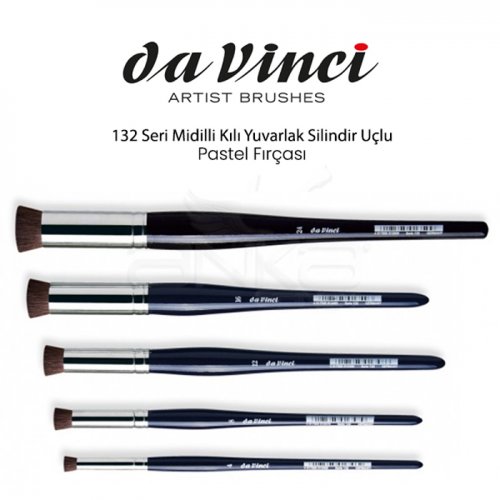 Da Vinci 132 Seri Midilli Kılı Yuvarlak Silindir Uçlu Pastel Fırçası 