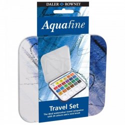 Daler Rowney Aquafine 24lü Sulu Boya Seti Montval Defterli - Thumbnail