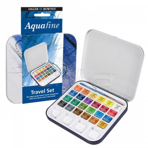 Daler Rowney Aquafine 24lü Sulu Boya Seti Montval Defterli