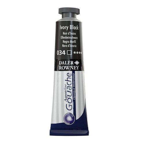 Daler Rowney Aquafine Opak Guaj Boya 15ml 034 Ivory Black - 034 Ivory Black