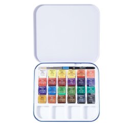 Daler Rowney Aquafine Sulu Boya Travel Set Yarım Tablet 24lü - Thumbnail