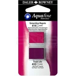 Daler Rowney - Daler Rowney Aquafine Sulu Boya Tablet 2li Quinacridone Magenta-Purple