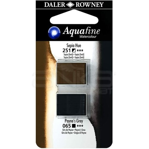 Daler Rowney Aquafine Sulu Boya Tablet 2li Sepia-Paynes Grey - Sepia-Paynes Grey