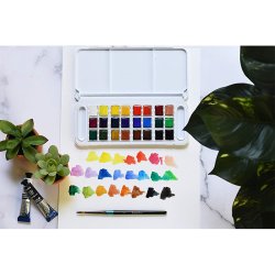 Daler Rowney Aquafine Travel Set Plastik Kutu 24lü - Thumbnail