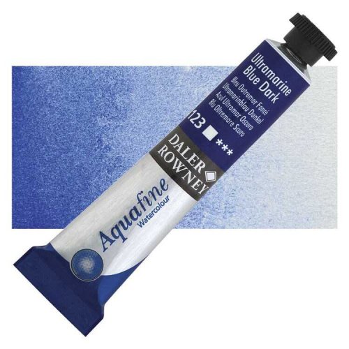 Daler Rowney Aquafine Tüp Sulu Boya 8ml 123 Ultramarine Blue Dark - 123 Ultramarine Blue Dark