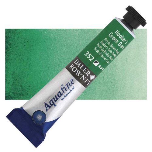 Daler Rowney Aquafine Tüp Sulu Boya 8ml 352 Hookers Green Dark - 352 Hooker’s Green Dark