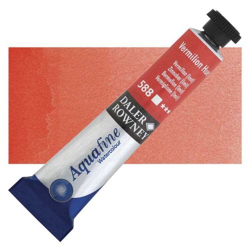 Daler Rowney Aquafine Tüp Sulu Boya 8ml 588 Vermilion Hue - 588 Vermilion Hue