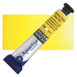 Daler Rowney - Daler Rowney Aquafine Tüp Sulu Boya 8ml 618 Cadmium Yellow Deep Hue