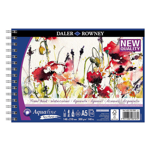 Daler Rowney Aquafine Watercolour Spiralli Sulu Boya Blokları A5 12 Yaprak 300g