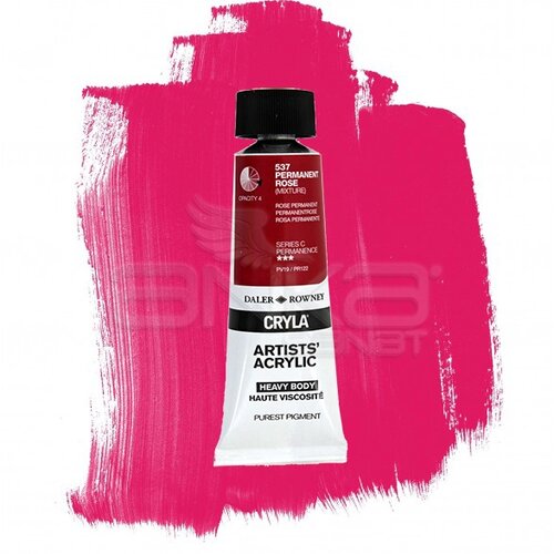 Daler Rowney Cryla Artist Akrilik Boya 75ml 537 Permanent Rose Seri C