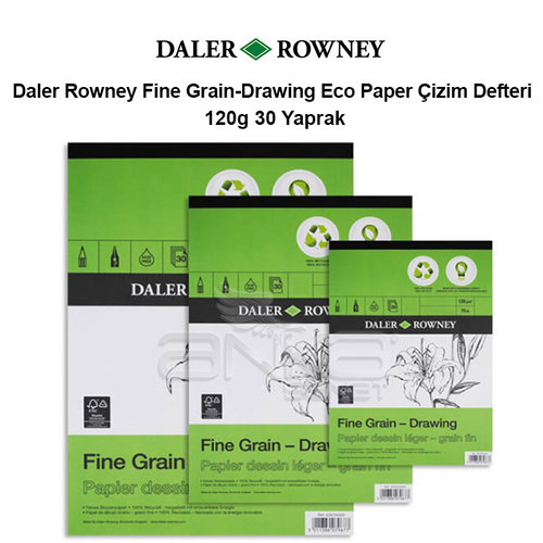 Daler Rowney Fine Grain-Drawing Eco Paper Çizim Defteri 120g 30 Yaprak