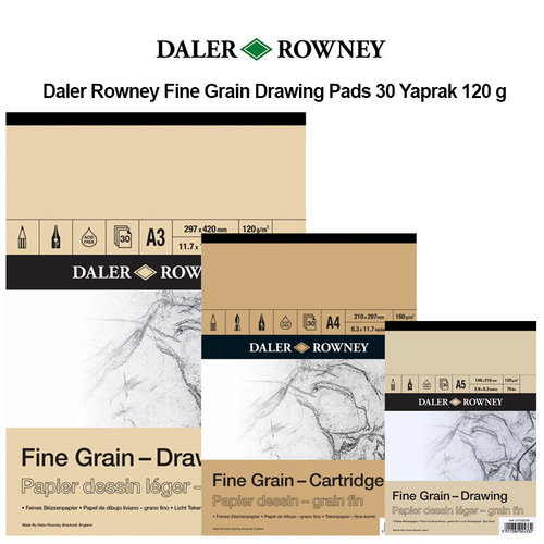 Daler Rowney Fine Grain Drawing Pads 30 Yaprak 120 g