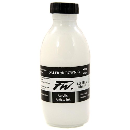 Daler Rowney FW Acrylic Artist Ink 180ml 011 White - 011 White