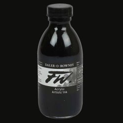 Daler Rowney - Daler Rowney FW Acrylic Artist Ink 180ml 028 Black