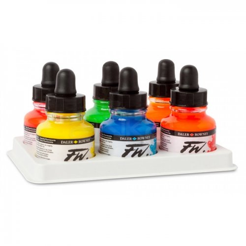 Daler Rowney FW Acrylic Artist Ink 29.5ml Cam Şişe 6lı Neon Set 160329006